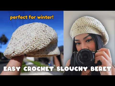 Easy Crochet Slouchy Beanie Tutorial