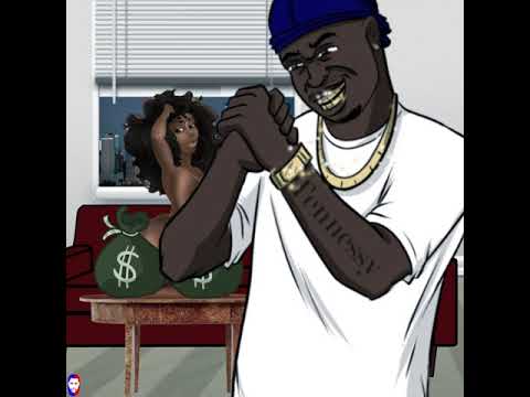 Rick Ross x K-Bird x Project Pat x Black Static Blue Flame - Money Bag