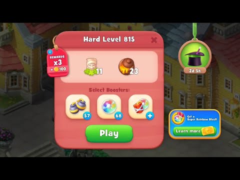 Gardenscapes Level 815 Walkthrough "No Boosters Used"