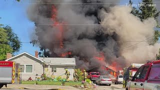 Spokane Valley garage fire breaks out amidst heatwave