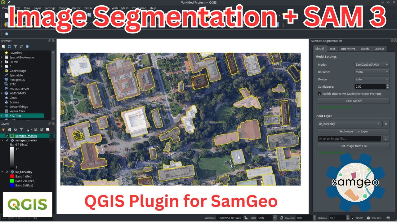 Segment Satellite Images in Seconds with the SamGeo QGIS Plugin