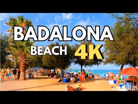 Walking along Badalona's Beach, Barcelona Province, Spain, 4k #beachwalk #barcelona #badalona #spain