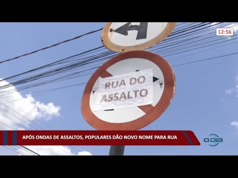 Após ondas de assaltos, populares dão novo nome para rua 29 10 2021