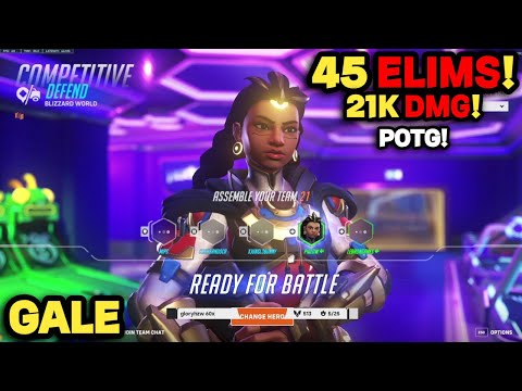 PotG! 45 elims! GALE DPS ILLARI OVERWATCH 2 SEASON 11