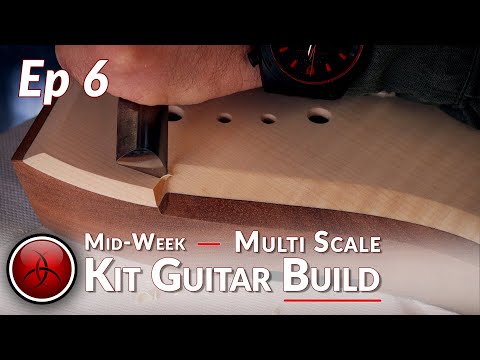 Ep 6 - Shred -Carve and Sand Body - How to Build a UNIQUE Multi-Scale Kit Guitar