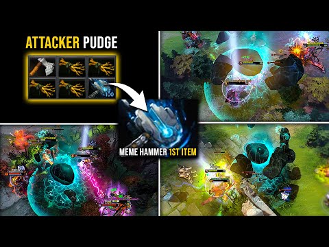 Attacker Pudge FIRST ITEM Meteor Hammer | Pudge Official