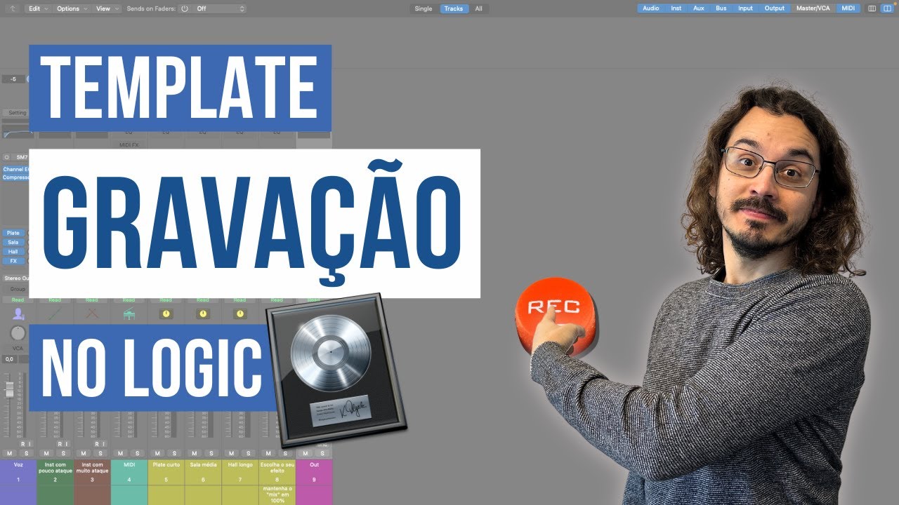 Template de gravação no Logic Pro X (download gratuito na descrição)