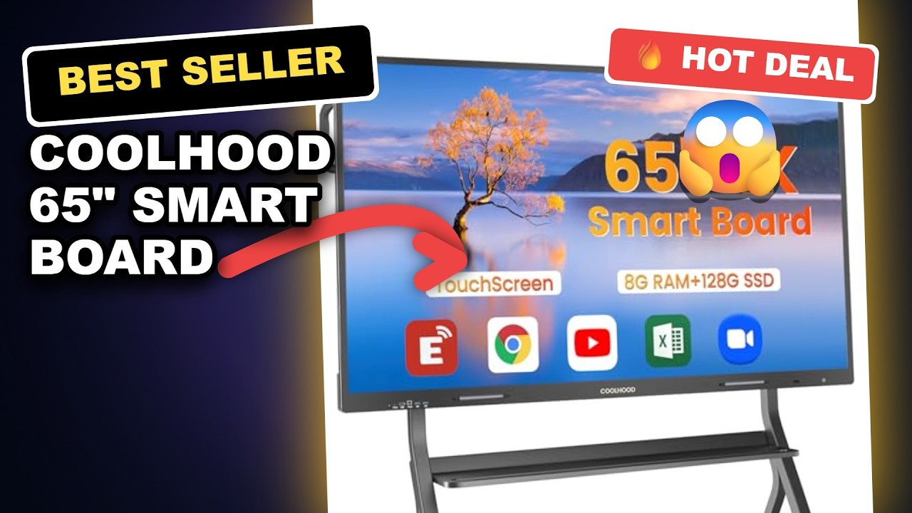 COOLHOOD 65" Smart Board Review: Is This 4K Interactive Whiteboard Worth It? review video