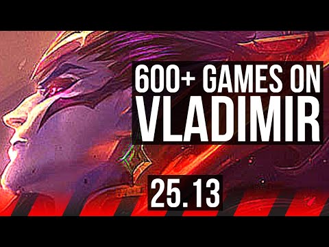 VLADIMIR vs GANGPLANK (TOP) | 600+ games | KR Master | 25.13