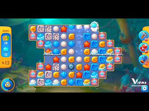 Fishdom. 8885 level no boosters and diamonds. 19 moves