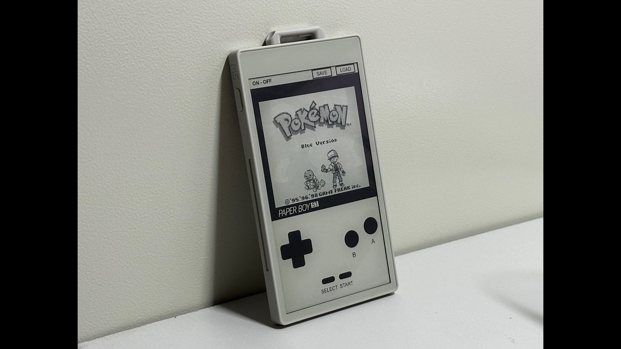 GameBoy Emulator on ESP32 + Eink (M5Stack PaperS3) - YouTube