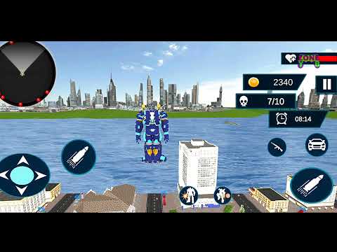 Flying Car Robot Game 2021 - 3D Robot Transforming Game - Android Gameplay