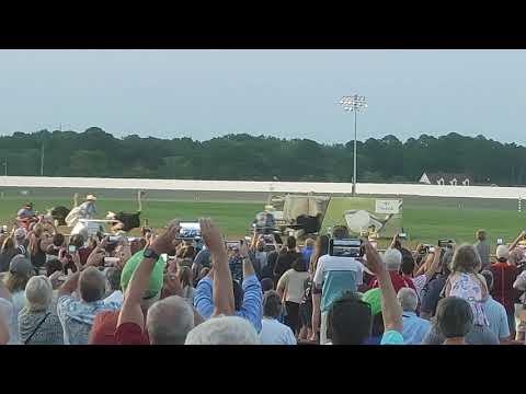 Ostrich race at Ocean Downs Raceway And Casino July 2021
