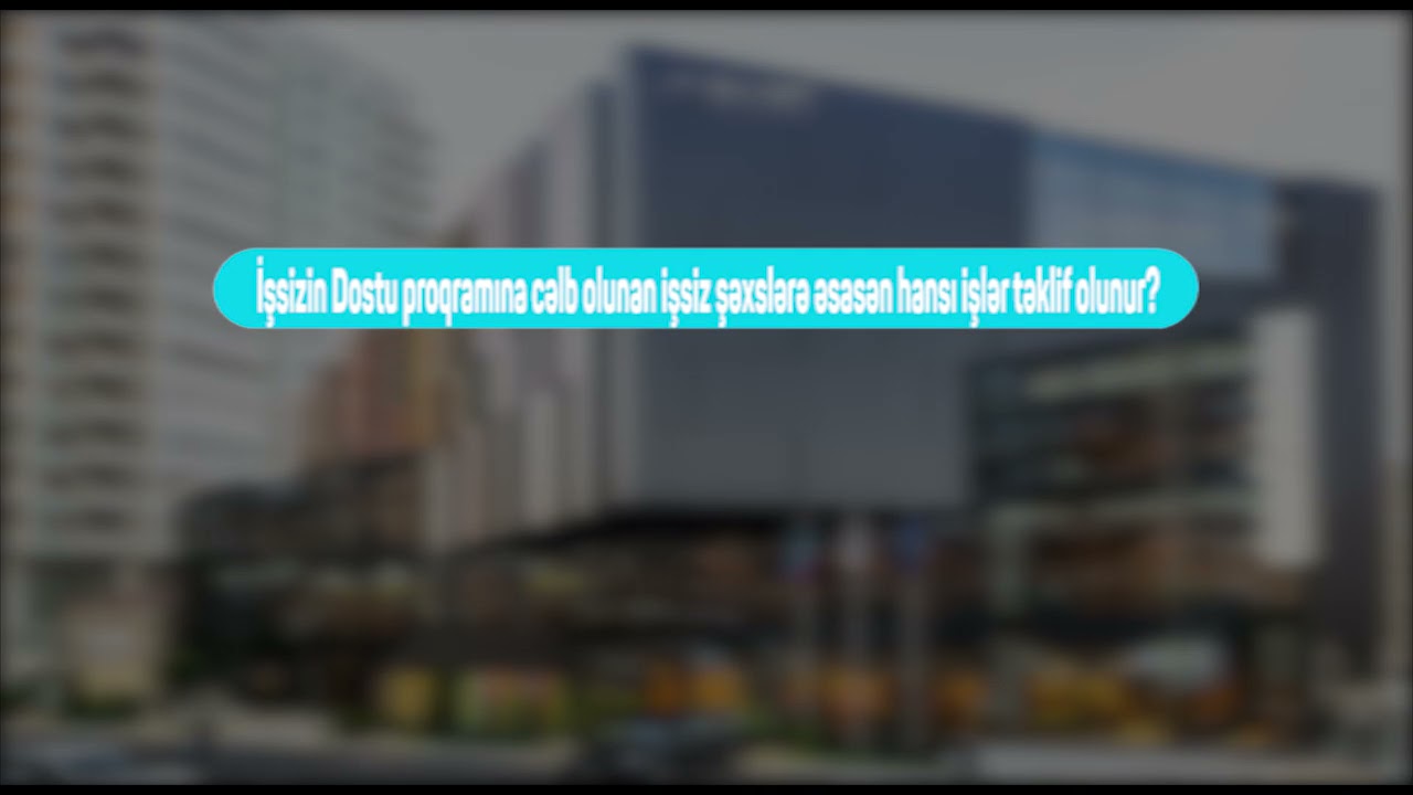 İşsiz şəxslər “İşsizin dostu” proqramı üzrə hansı işlərlə təmin olunur?