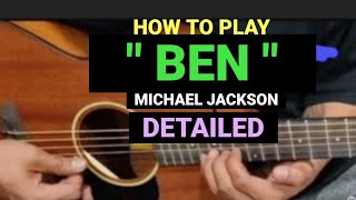 BEN by Michael Jackson GUITAR LESSON #howtoplayben #Ben #Michaeljackson