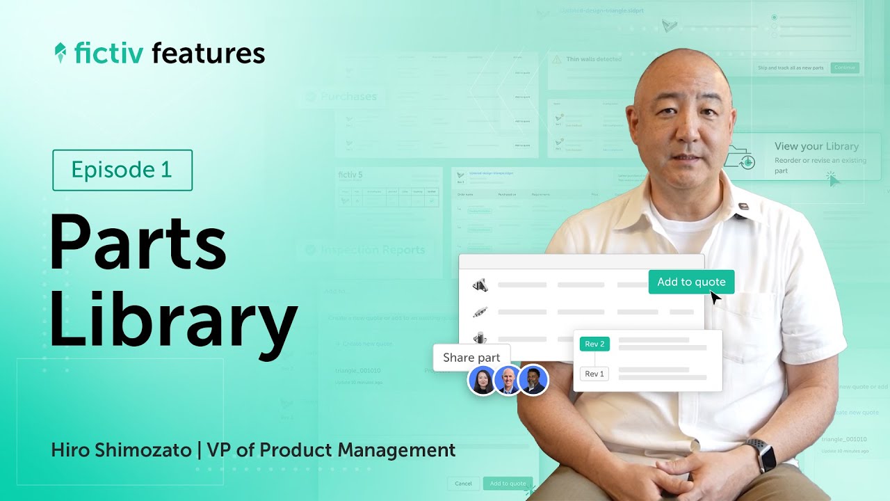 Inside Parts Library | Fictiv Features