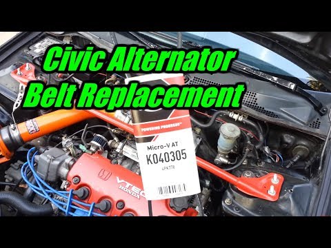 1992-1995 Honda Civic Alternator Belt Replacement