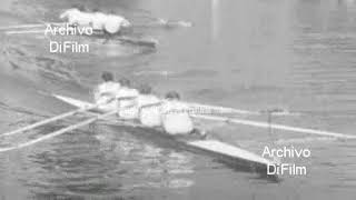 Rowing tournament in England eight-oared race with coxswain 1966