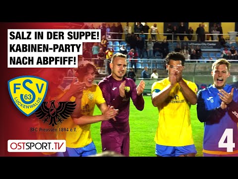 Salt in the soup! Locker room party after the final whistle: Luckenwalde vs. Preussen | Regionall...