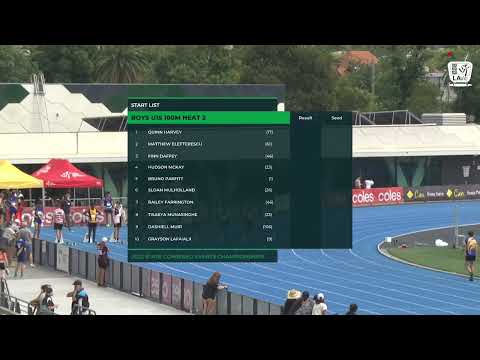 U15 Boys 100m Heat 2: 2022 Commonwealth Bank State Combined Events Championships - Sunday