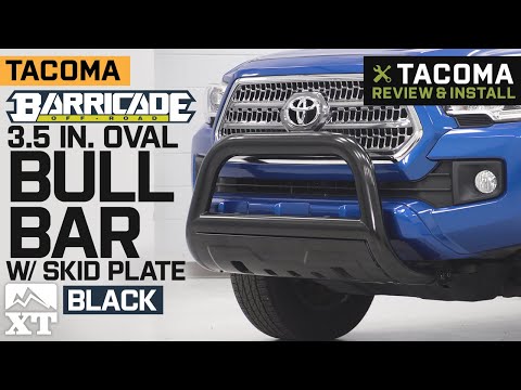 Tacoma Barricade 3.5 in. Oval Bull Bar w/ Skid Plate (2015-2019) Black Review & Install