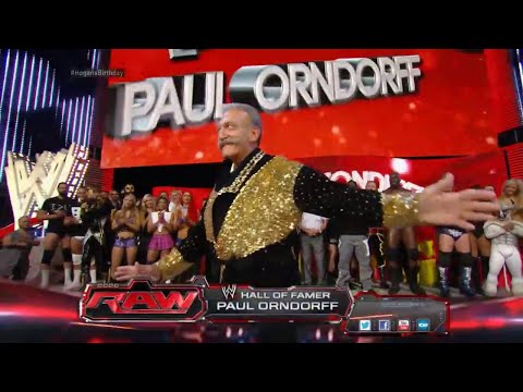 Paul Orndorff returns to the WWF/WWE to wish Hulk Hogan a happy birthday on RAW - 8/11/2014