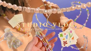 studio vlog 👒 I started selling jewelry + shop launch 🛒 ✨toechi✨
