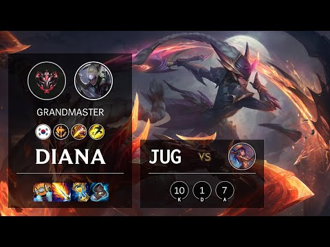 Diana Jungle vs Lillia - KR Grandmaster Patch 10.24