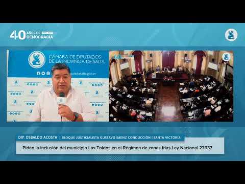 SOLICITAN LA INCLUSIÓN DE LOS TOLDOS EN EL RÉGIMEN NACIONAL DE ZONAS FRÍAS