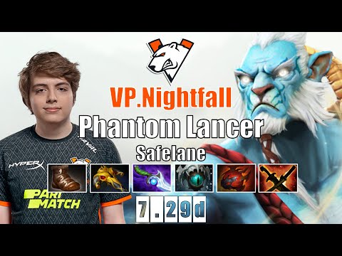 Phantom Lancer Safelane | VP.Nightfall | THESE ILLUSIONS ARE TOO MUCH | 7.29d Gameplay Highlights