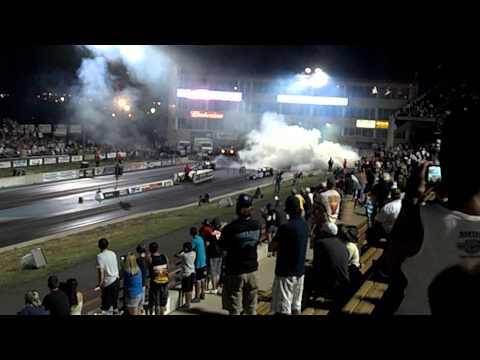 World first duel jet car smoke run