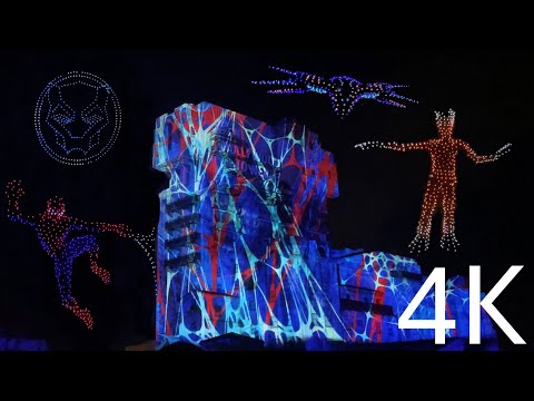 [4K] NEW Avengers : Power the Night (500 drones) - Disneyland Paris 2023