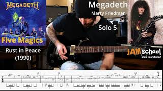 Megadeth Five Magics Marty Friedman Guitar Solo with TAB