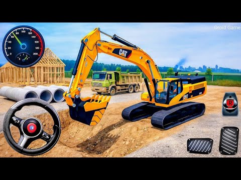 Real City Construction Simulator 3D - City Road Builder Excavator Trucks - Android Gameplay