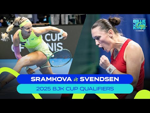 Rebecca Sramkova (SVK) v Johanne Svendsen (DEN) | 2025 BJK Cup Qualifiers | Match Highlights