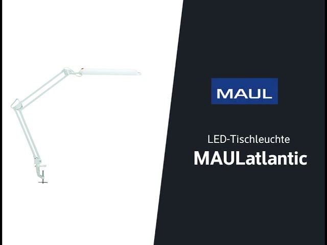 Video teaser for MAULatlantic Tischleuchte mit Klemmfuß - weiß
