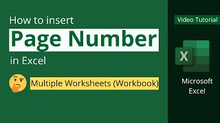 How to Insert Page Number in Excel