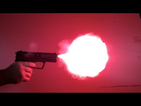 Munitionstest 9mm P.A.K. UMAREX Röhm RG96 GECO WALTHER PARTIZAN in Zeitlupe Slow motion
