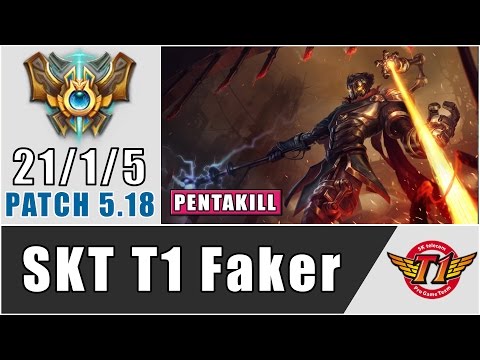 SKT T1 Faker - Viktor vs Twisted Fate - Mid - Season 5 - Patch 5.18 - KR SoloQ Challenger