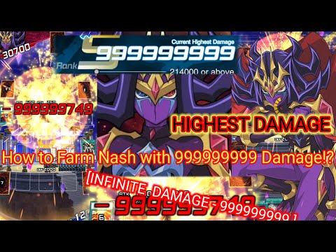 How to Farm Nash with 999999999 Damage!? [INFINITE  DAMAGE - 999999999 ]  [YU-GI-OH DUEL LINKS]