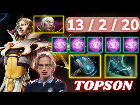 🔥 TOPSON Invoker Insane Build 13 Kills 🔥 Tornado Meteor Hammer Build - Dota 2