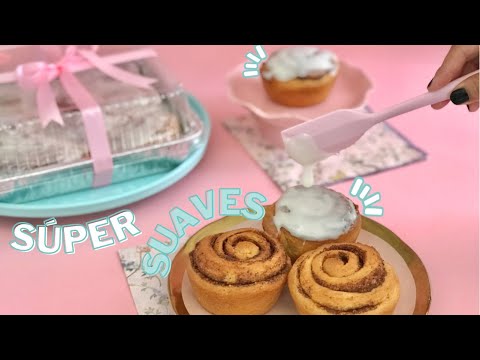 Cómo hacer Roles de canela 🤤 Receta de roles glaseados ¡SÚPER SUAVES Y ESPONJOSOS! 🤑 Para vender
