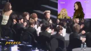 140212 EXO REACTION TO SNSD-I Got a boy 3rd Gaon Chart Award