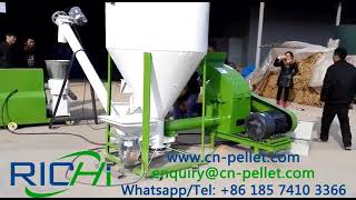 【Trial video】Whole set 100-800kg small animal feed production line machine