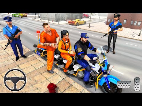 US Police Bike 2020 - Prisoner Transport Game - Bike Simulator Games - Android Gameplay