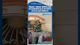 Viral Emak-emak Berhijab di Gorontalo Asyik Bernyanyi di Dalam Gereja, Peringati Perayaan Natal