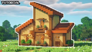 Minecraft : How to build a Cozy Survival Wooden House Tutorial 🧹 (#16)