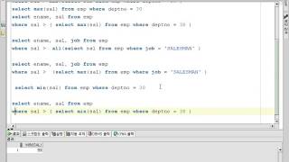 24강 oracle 11g SQL Sub query (오라클 서브커리)