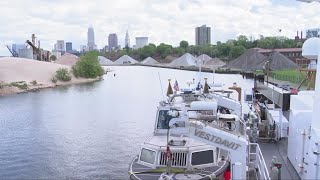 NOAA ship Thomas Jefferson in Cleveland marking history, mapping Lake Erie