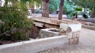 Biskra : un jardin public en mal d'entretien.